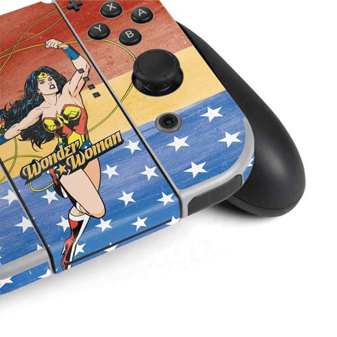 DC Comics Wonder Woman Ready to Fight Nintendo Switch OLED (2021) Skin